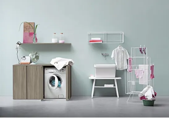 Mobile da Bagno in melaminico e laccato Acqua e Sapone Lavanderia 03 di Birex