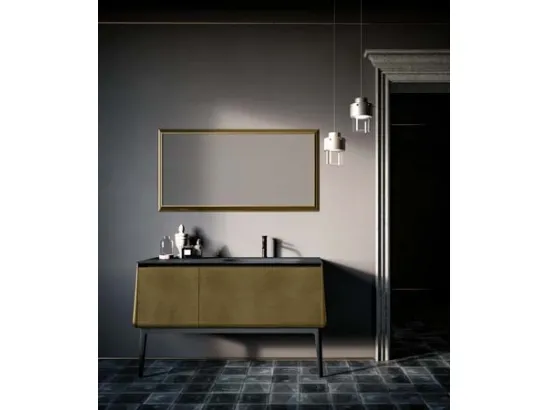 Mobile da bagno di design in laccato metallico Campus 01 di Birex