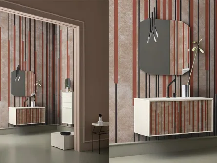 Mobile da Bagno Des in Laccato RAL1013 con frontale personalizzabile di Cerasa