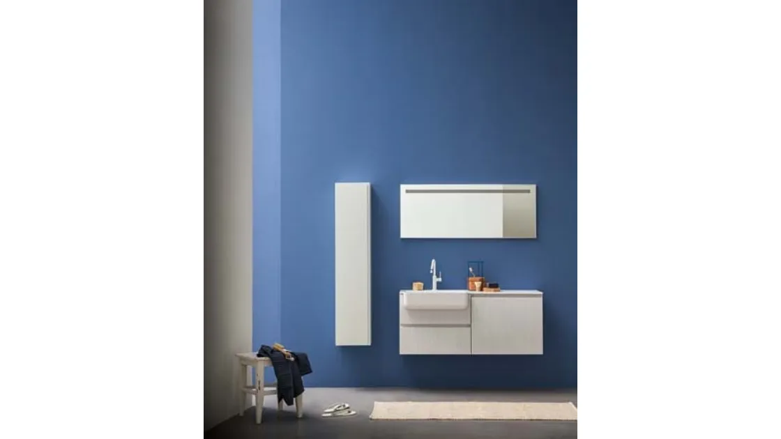 Mobile da bagno sospeso in melaminico Lapis 08 di Birex