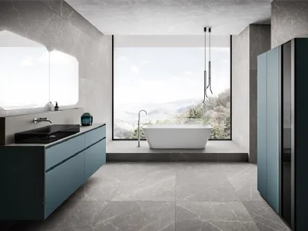 Mobile da Bagno Nerolab in Grigio Bluastro di Cerasa