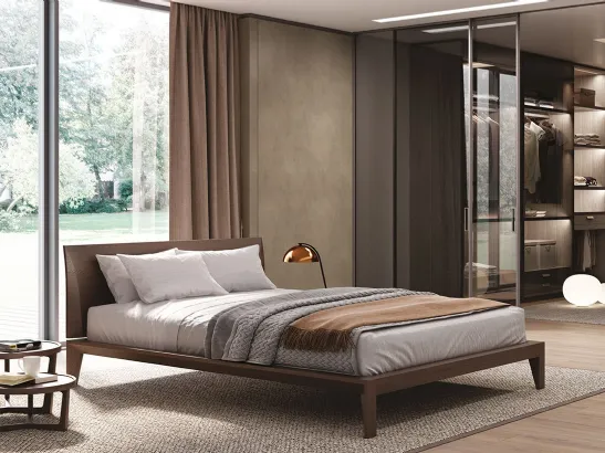 Letto matrimoniale in legno Ascot di Mobilform