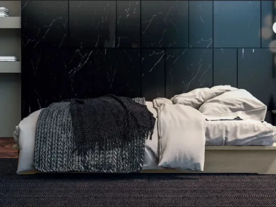 Letto sommier Essential in legno di rovere di Fratelli Mirandola