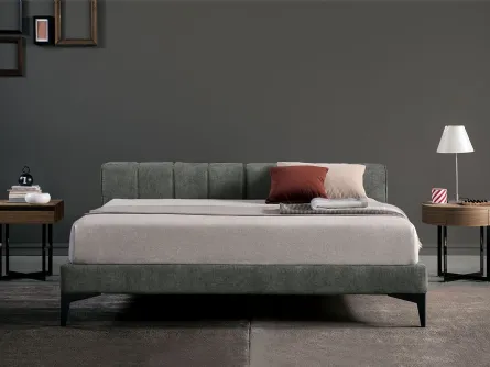 Letto Harry in tessuto e legno di Bodema