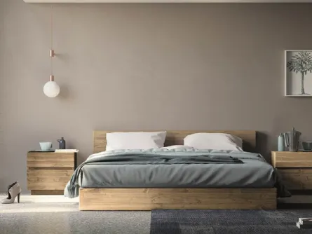 Letto Master 1695 in legno di abete con box contenitore di Fratelli Mirandola