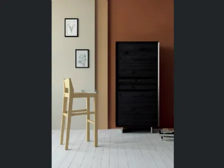 Madia alta Shark Art 1498px in legno laccato nero di Fratelli Mirandola