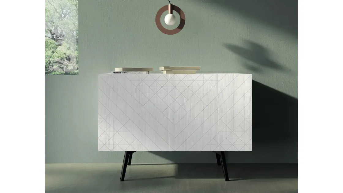 Madia Origami Art 1815 in legno a due ante con lavorazione ad intaglio di Fratelli Mirandola