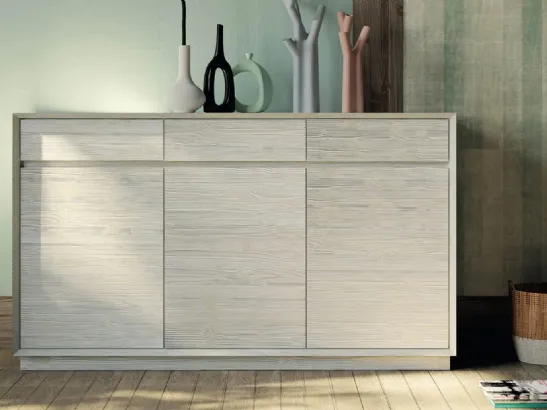 Madia Shark Art 1497Z in legno laccato grigio baulette di Fratelli Mirandola