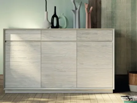 Madia Shark Art 1497Z in legno laccato grigio baulette di Fratelli Mirandola