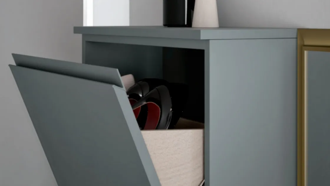 Mobile ingresso con porta scarpe Sessanta 07 di Birex