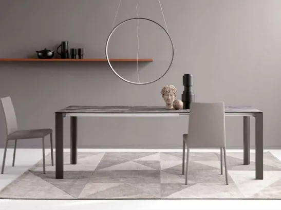 Tavolo con piano effetto marmo Absolute Up di Sedie Brianza