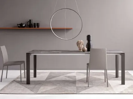 Tavolo con piano effetto marmo Absolute Up di Sedie Brianza
