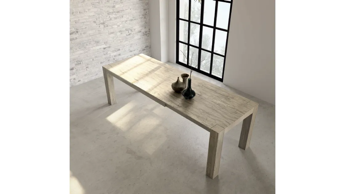 Tavolo Art 1401 Acheo in legno di abete di Fratelli Mirandola