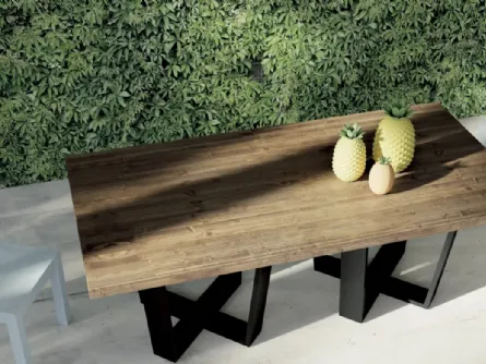 Tavolo rettangolare Art 1388 Pigreco in legno di Fratelli Mirandola