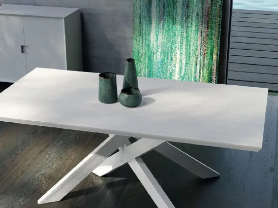 Tavolo Art 1437 Twist in abete spazzolato di Fratelli Mirandola