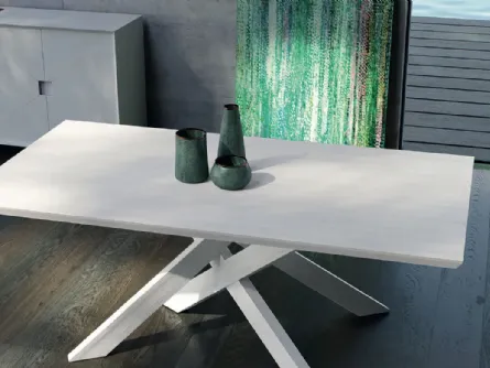 Tavolo Art 1437 Twist in abete spazzolato di Fratelli Mirandola