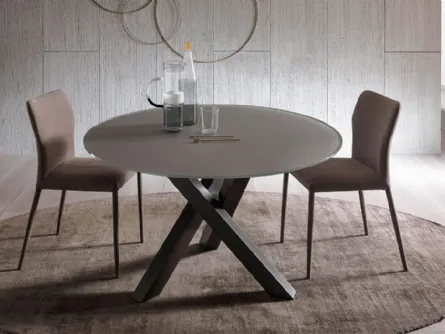 Tavolo con piano in vetro verniciato Frisbi di Sedie Brianza