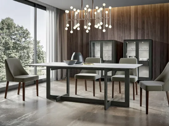 Tavolo Zen Zenith con top in laminato e struttura in legno di Mobilgam