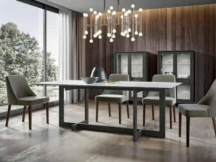 Tavolo Zen Zenith con top in laminato e struttura in legno di Mobilgam