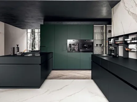 Cucina Moderna Area 22 30 gradi 02 in laccato opaco di Dibiesse
