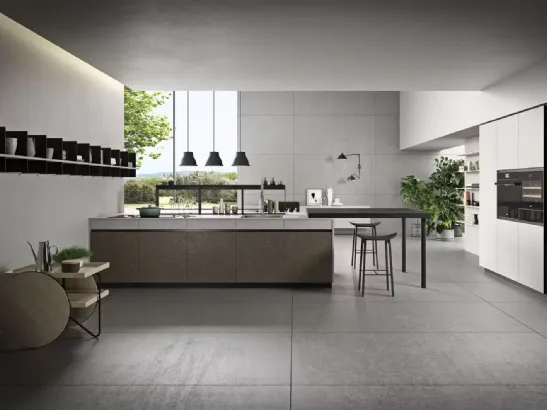 Cucina Moderna con penisola DJ 02 in melaminico con top in laminato di Dibiesse