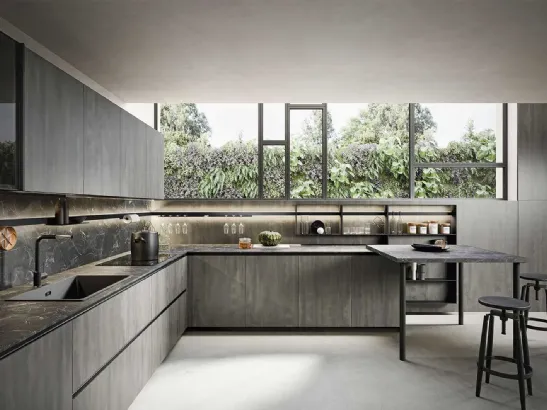 Cucina Moderna Emporio Lab con penisola di Dibiesse