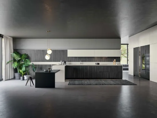 Cucina Moderna lineare Lesmo 02 in melaminico di Dibiesse